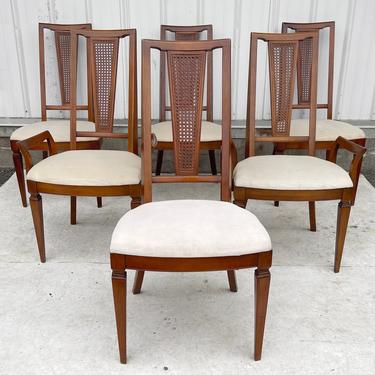 Mid-Century Highback Dining Chairs- Set of Six 