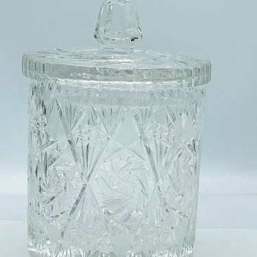 Block Vintage Heavy Hand Cut 24% Lead Crystal Clear Ice Bucket with Lid Barware High Quality Glass Canister VBeautiful 