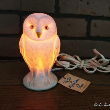 Irving W. Rice and Co White Owl Nite Night Light and Perfume Burner 