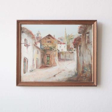 Colorful Village Oil Painting