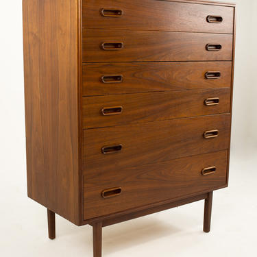 Jack Cartwright for Founders Mid Century Highboy Dresser Chest - mcm 