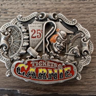 Carnie Carnival Tickets Belt Buckle by The Great American Buckle Co 