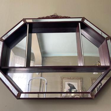 Antique Octagonal Shadow Box Mirror 