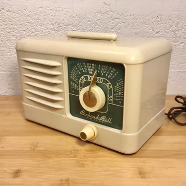 1954 Packard-Bell 501 Ivory Plaskon AM Radio, Elec Restored 