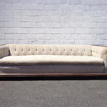 Chesterfield Sofa Couch Fabric Mid Century Modern Loveseat Rustic Lounge Seating Settee Tufted Bohemian Boho Chic Milo Baughman Style Design 