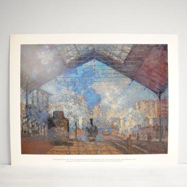 Print of Claude Monet's Painting "The European Bridge at Saint-Lazare Train Statin", Impressionist Art Print 