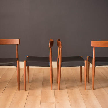 Set of Four Danish Teak Dining Chairs by Arne Hovmand-Olsen for Mogens Kold 