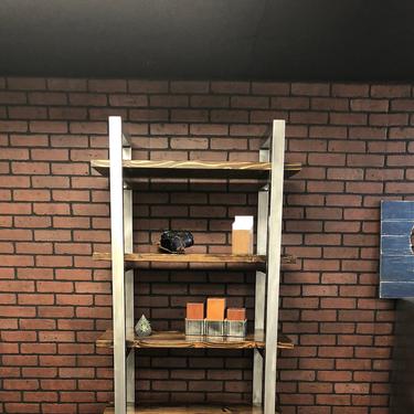 Industrial Rustic Book Shelf / Office Furniture / Steel and Wood / Office Bookshelf / Rustic Office / Industrial office furniture / Handmade 