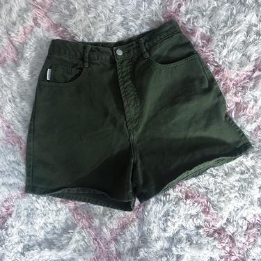 Vintage 90s Bongo Hunter Green Mom Shorts 25 