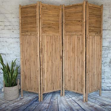 SHIPPING NOT FREE!!! Vintage Bamboo Room Divider 