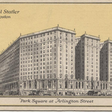 Hotel Statler, Park Square at Arlington Street, Boston, MA Vintage Postcard 