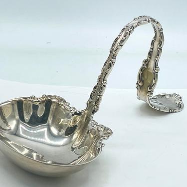 Antique Patent 1891 Whiting Louis XV Sterling Silver Ladle- large for Soup Tureen or punch bowl 