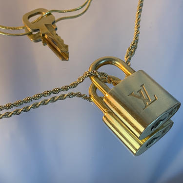 Louis Vuitton lock necklace duo 