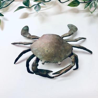 Vintage Ashtray, Crab Ashtray, Brass Crab Tray, Catch All Dish, Ring Dish, Ring Tray, Crab Decor, Brass Ashtray, Vintage Home Decor, Crabby 