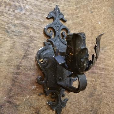 1920s Cast Aluminum and Pressed Steel Sconce