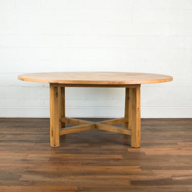 DIXON RYE ROUND TABLE MADE FROM SALVAGED ANTIQUE PINE