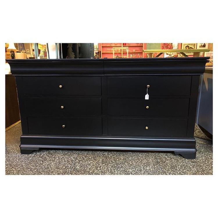 Black painted Carlisle dresser/chest 8 drawer 69” long / 29.9” deep / 36” tall 