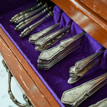 vintage Birks set of silver plated cutlery