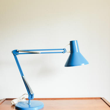 Blue Drafting Lamp / Articulating Desk Lamp / Drafting Lamp / Denmark 