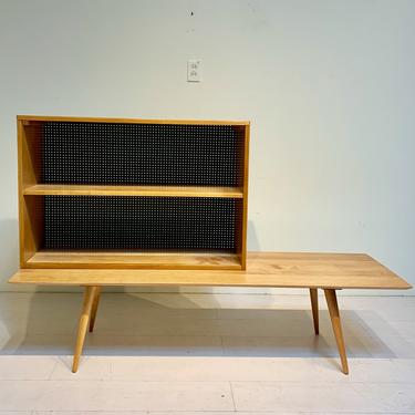 Mid-Century Modern Paul McCobb Planner Group Bench &amp; Bookcase Set 