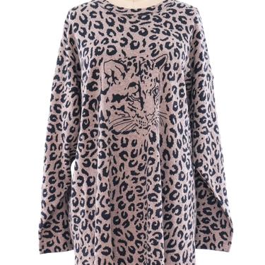 Krizia Leopard Face Sweater
