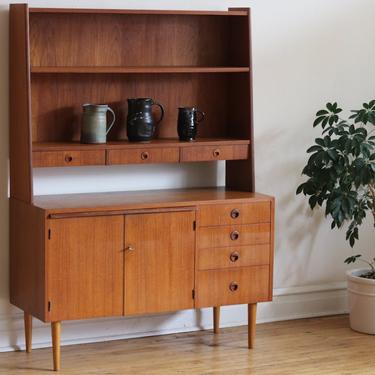 Mid Century Modern Swedish Shelf Desk Unit 