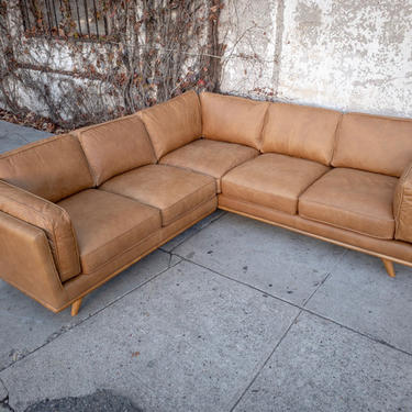Butterscotch Leather Sectional 