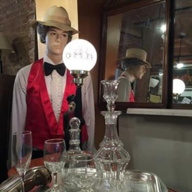 Bar is open! #vintage #lamp  #barcarts #midcentury #decanters #glassware #swDC #dupont #seeninshaw #shawdc