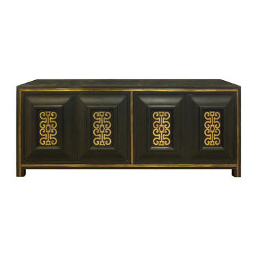 Mastercraft Chic Credenza in Dark Carpathian Elm and With Brass 1960s