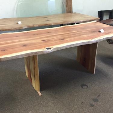 Natural Edge Redwood Dining Table 