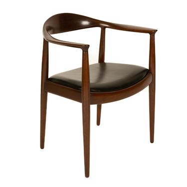 the 'Round' Chair in fumed mahogany by Hans J. Wegner