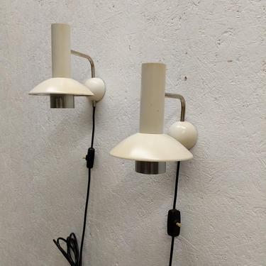 Pair of Vintage Danish Modern Louis Poulsen Wall Lamps 