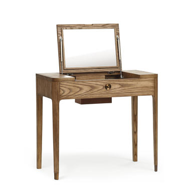 American Ash Brown Mid Century Vanity, Mid Century Mini table, Dressing table, Mid Century Dresser  - Bella Collection - Ekais 