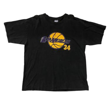 (XL) Gilden LA Lakers 34 Grey Tshirt 082521 ERF