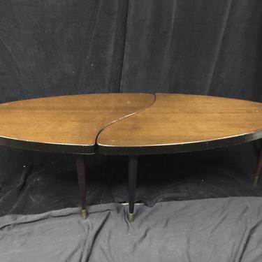 Mid Century Oval Jig saw puzzle coffee table
