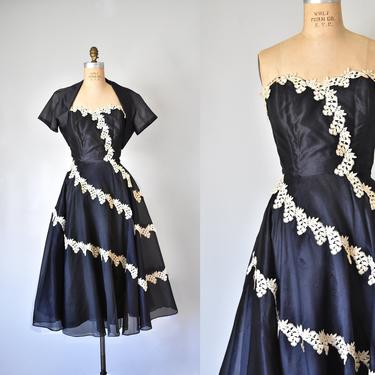 Nostalgia organza 1950s dress &amp; jacket, rockabilly 50s dress, 60s dress 