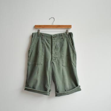 Vintage US Army OG 107 Cut Off Shorts 