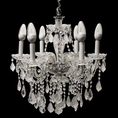 6 Arm Crystal Chandelier from Upper East Side NYC