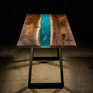 Blue Water Resin Hi-Top Table 