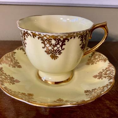 Royal Albert Yellow Tea Cup with Gold 
