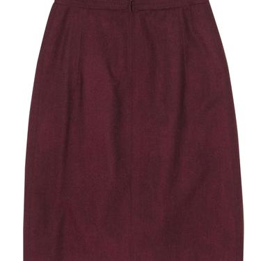 Gucci - Burgundy Wool Midi Skirt Sz 10
