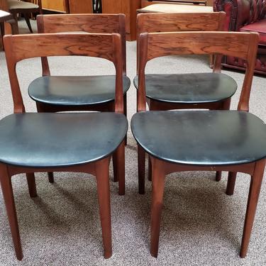 Item #M11B Set of Four Mid Century Modern Rosewood Dining Chairs c.1960