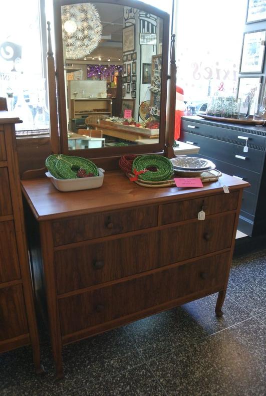 1920s Chest of Drawers with Mirror. $295