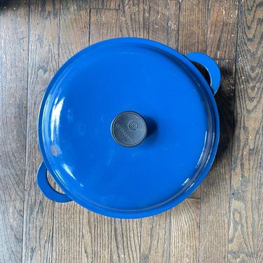 Le Creuset 30 Casserole Pan Lid Blue Large Pot Vintage Modern French Kitchen 