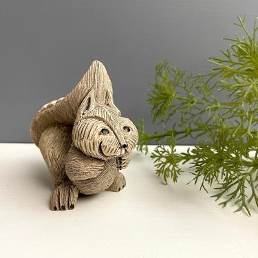Artesania Rinconada squirrel figurine - vintage pottery animal 