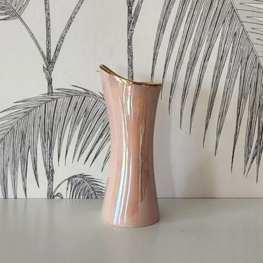 Vintage Vase, Kensington Ware, England, Iridescent Pink Glaze, MCM, circa 50's 