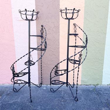 Pair of Whimsical Plant Stands