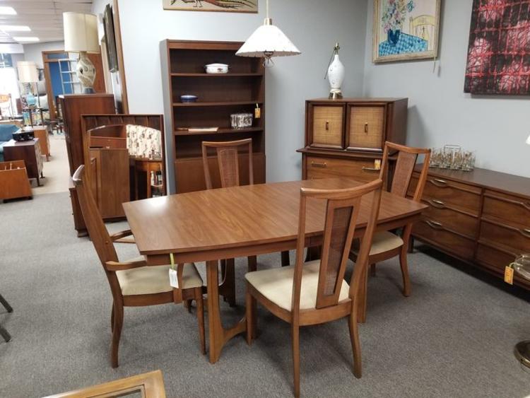                   Midcentury Dining Table and Chairs