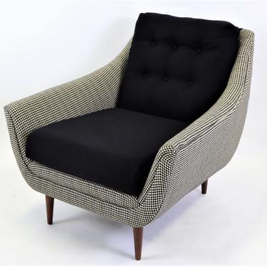 1950s Adrian Pearsall Lounge Armchair in Houndstooth