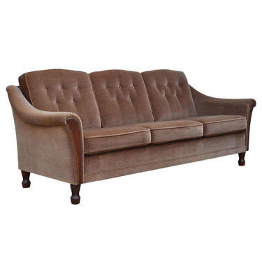 Vintage Tailored Mohair Velvet Sofa